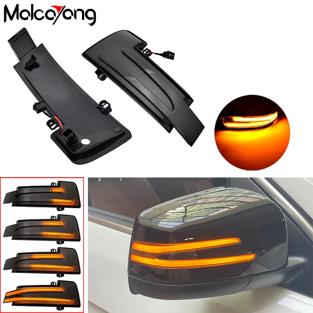 

2X Dynamic LED Turn Signal Side Indicator Light For Mercedes Benz X164 W251 W166 W463 X166 ML300 ML350 LED Rearview Mirror Lamp