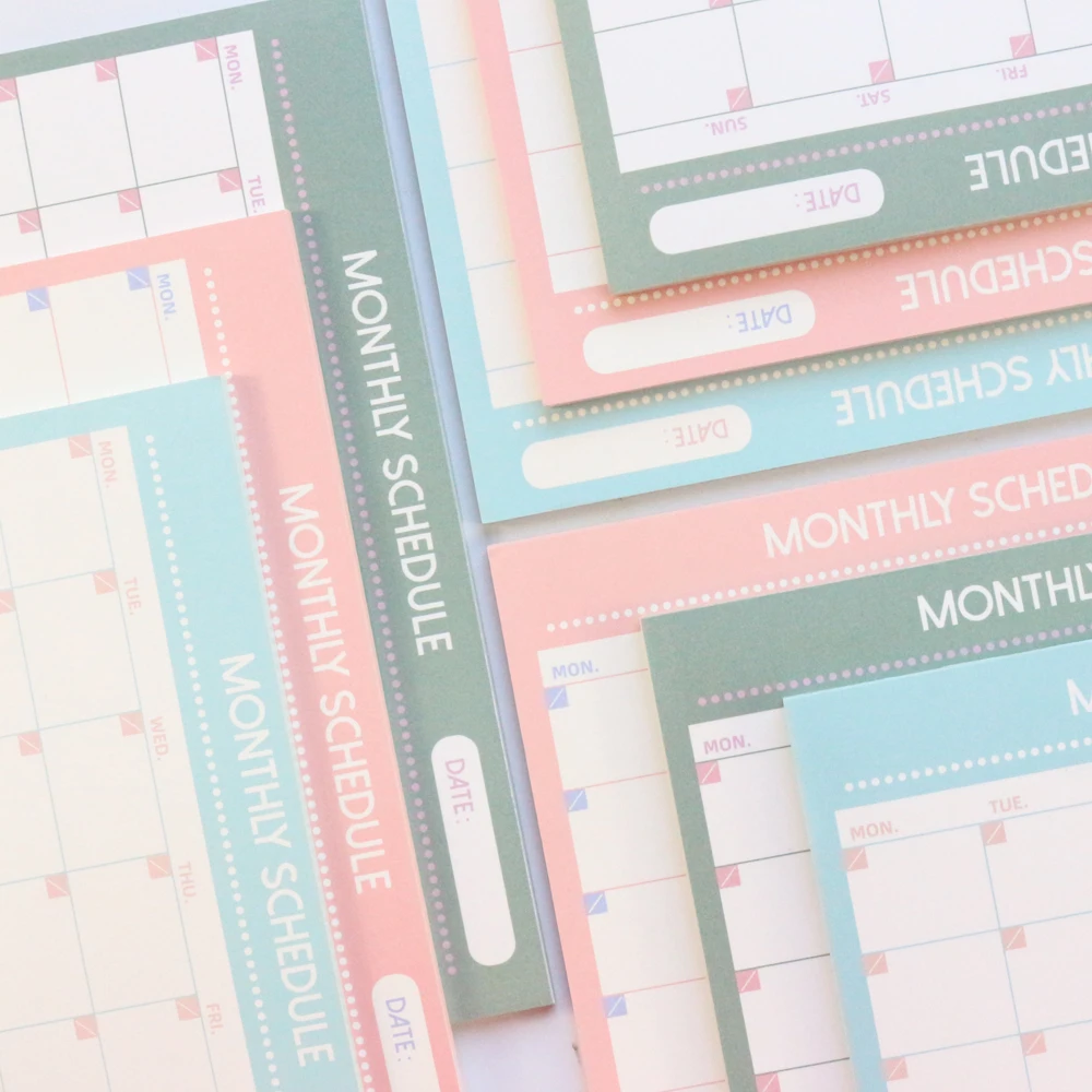 Милый кавайный офисный школьный Настольный планировщик Domikee блокнот в Корейском