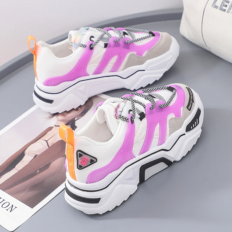 Высококачественные кроссовки женская розовая спортивная обувь удобная на