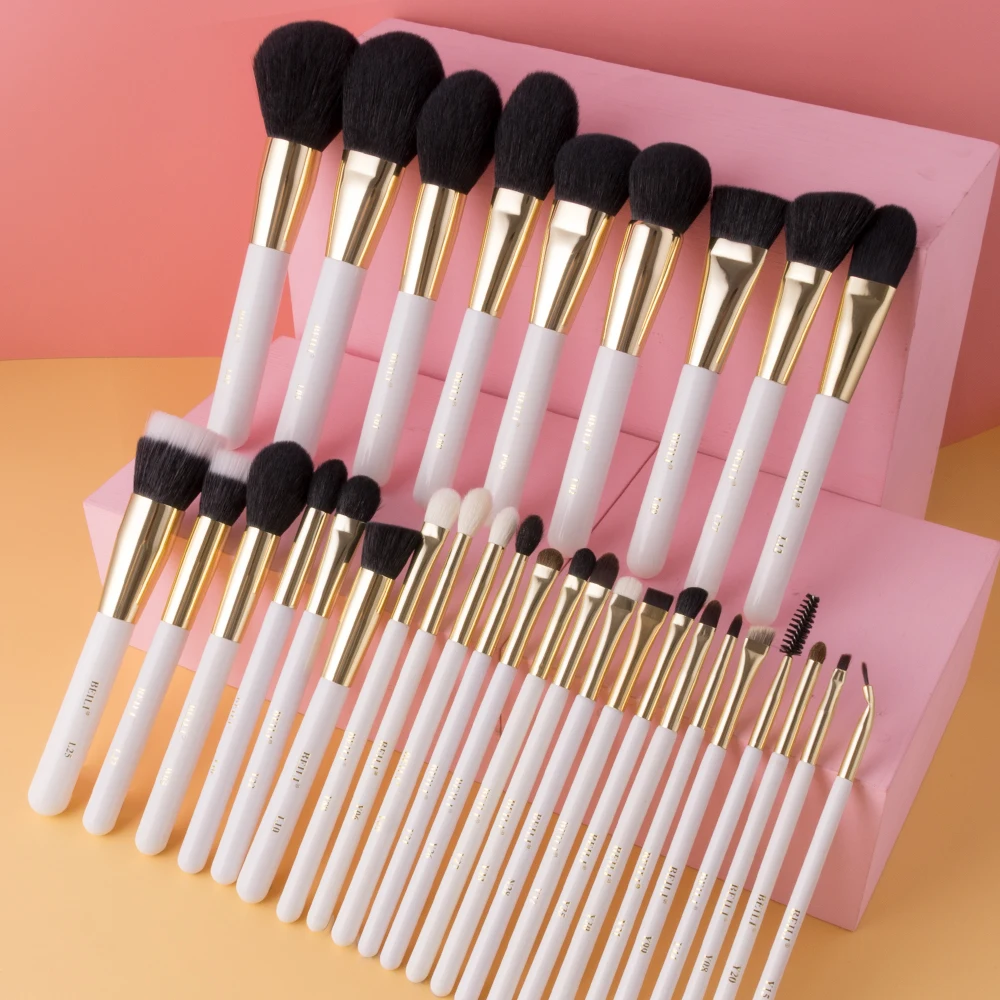 BEILI Люкс Белый набор кисточек для макияжа из натурального козьего волоса пони