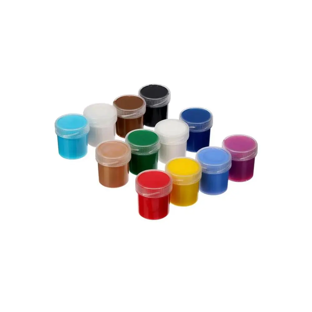 Краска по ткани морозостойкая акриловая на водной основе набор 12 цветов х 20 мл 10