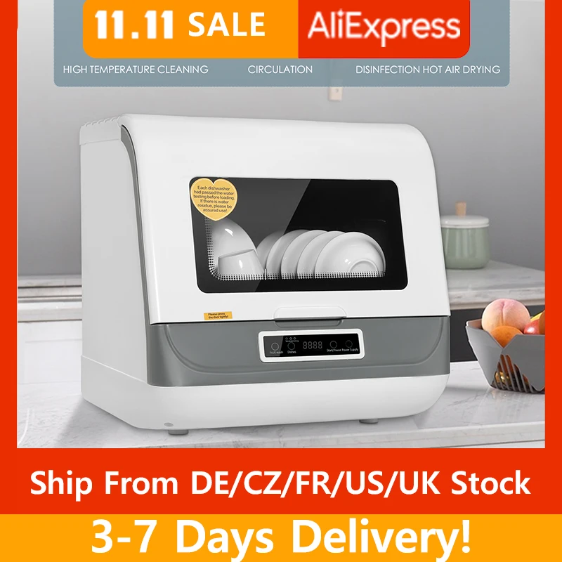 

Free installation Dishwasher 360° all-round cleaning 6 sets of large-capacity High-temperature cleaning and disinfection