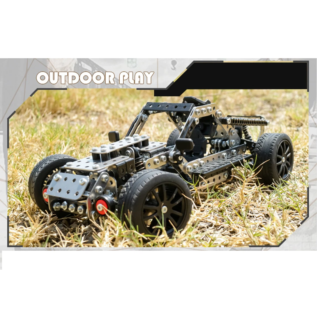 

618Pcs DIY Stainless Steel Assembly Car Toy Off-Road Vehicle Puzzle Model Kit Toy Figures For Children Adult Gift