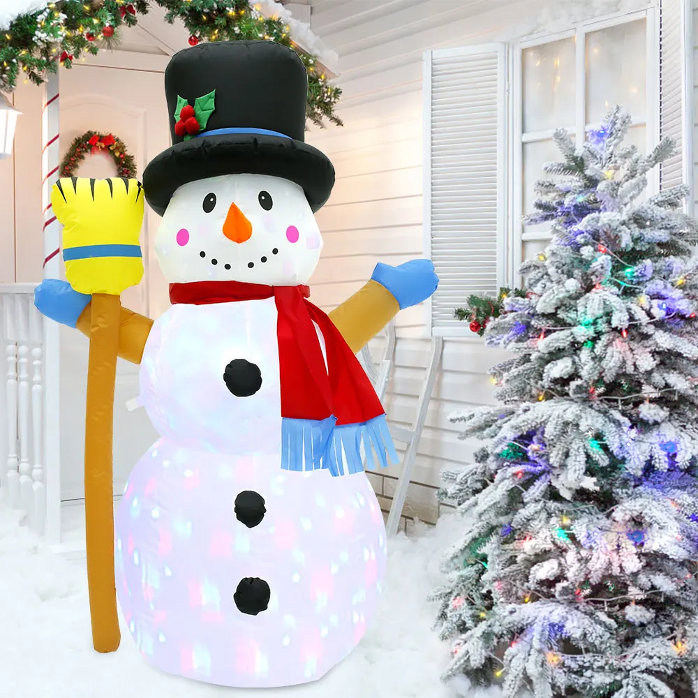 

120cm LED Light Inflatable Christmas Snowman Colorful Airblown Dolls Toys For Natal Navidad Xmas Household Party Scene Decor