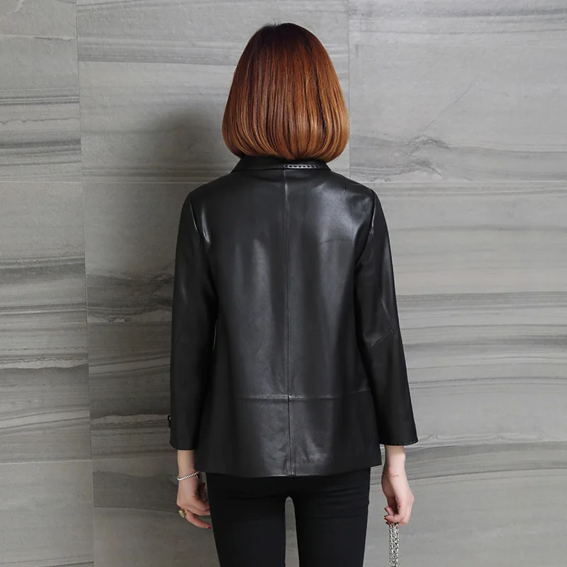 Женские пальто из натуральной овчины Montone кожи Женская куртка сезона весна-осень