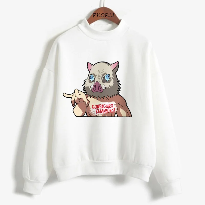 

Женская толстовка с капюшоном, пуловер с принтом, рассекающий демонов