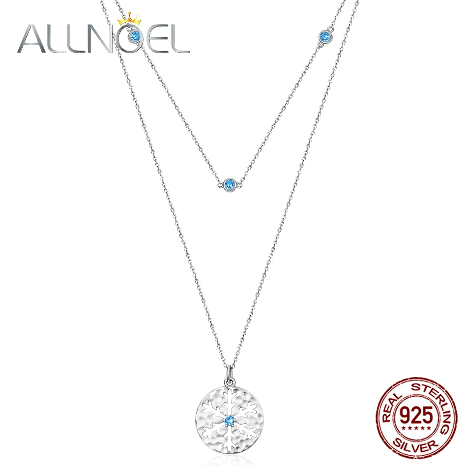 Женское Ожерелье ALLNOEL длинное ожерелье из стерлингового серебра 925 пробы с