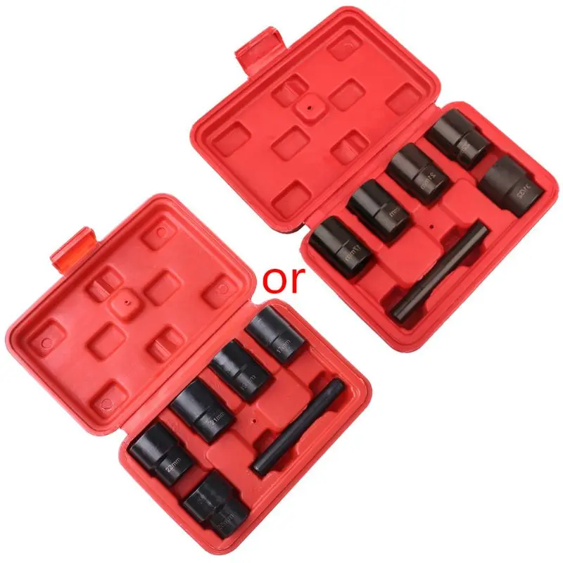 

6Pcs 1/2 inch Twist Socket 5 Damaged Worn Lug Nut Lock Remover Bolt Extractor 449C