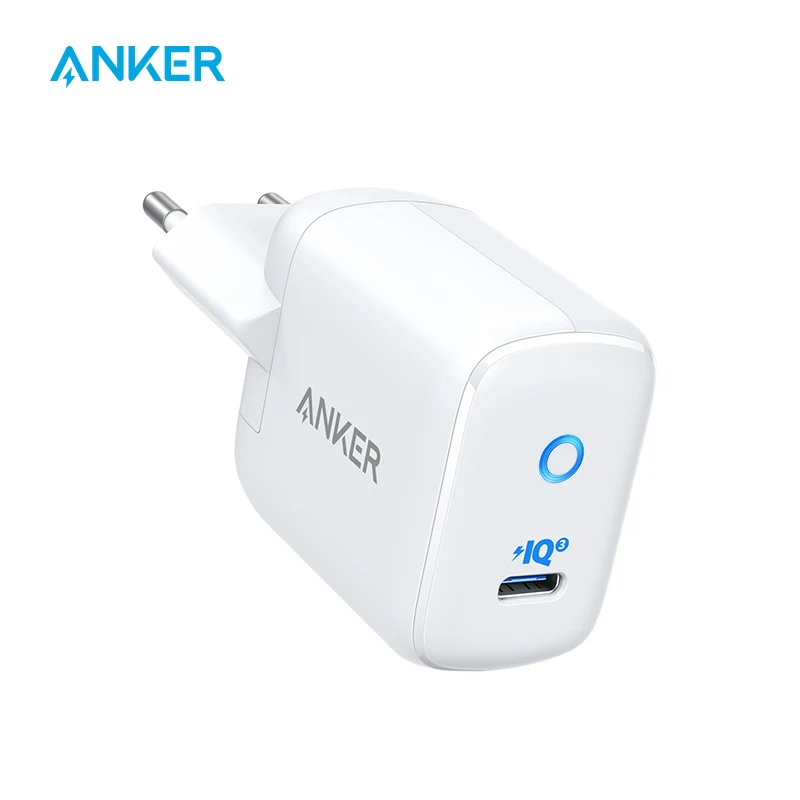 

Зарядное устройство USB C, адаптер быстрой зарядки Anker PowerPort III Mini Compact Type-C 30 Вт PIQ 3,0, для iPhone 11/11 Pro/Max