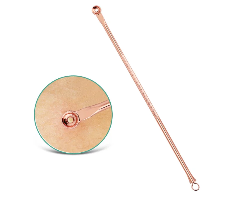 4pcs/set Blackhead Comedone Acne Pimple Remover Tool Spoon for Face Skin Care Needles Facial Pore Cleaner |