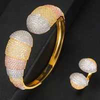 kellybola luxury dubai bangle ring jewelry sets cz trendy zircon for women wedding banquet anniversary jewelry accessories