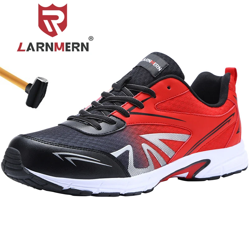 

LARNMERN Men's Steel Toe Work Safety Shoes Lightweight Breathable Boots Anti-smashing Non-slip Construction Protective Footwear