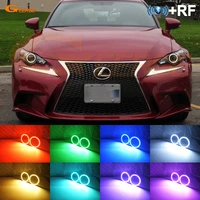 for lexus is iii 250 350 200t 300h is350 is250 2013 2014 2015 rf remote bt app multi color ultra bright rgb led angel eyes kit