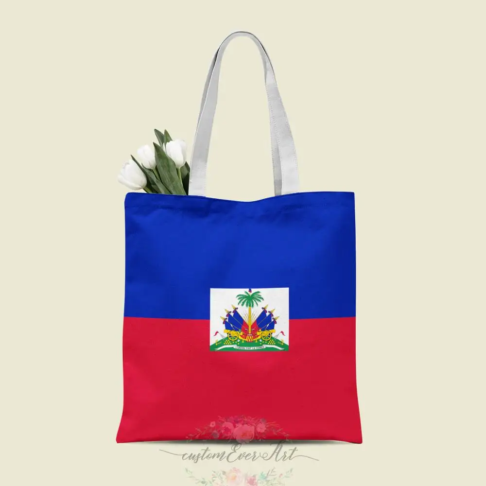 

Haiti tote bag custom canvas tote bags for women for teacher Birthday Bags Gift Bag personalized gifts