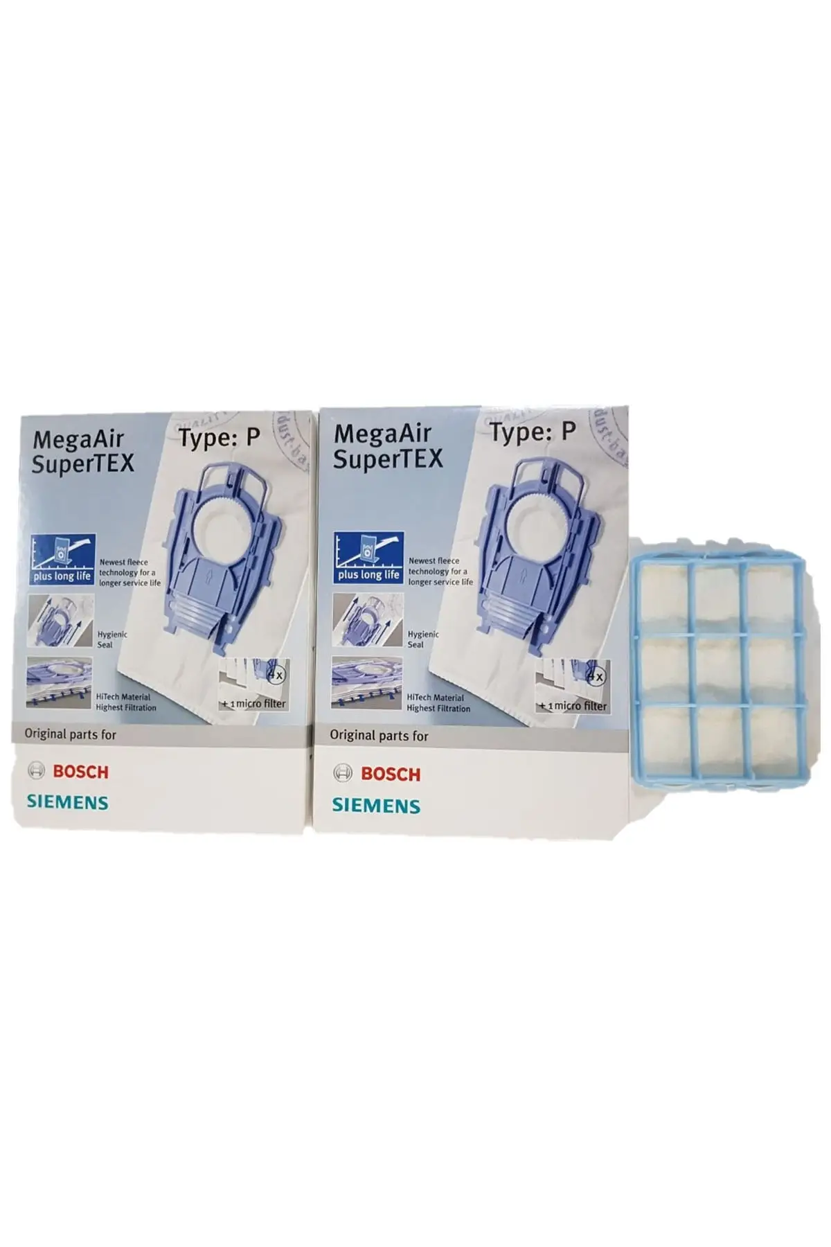 

MHK Parts Siemens Type P Type Ergomax Vacuum Cleaner Dust Bag 2 Box Filter Gift