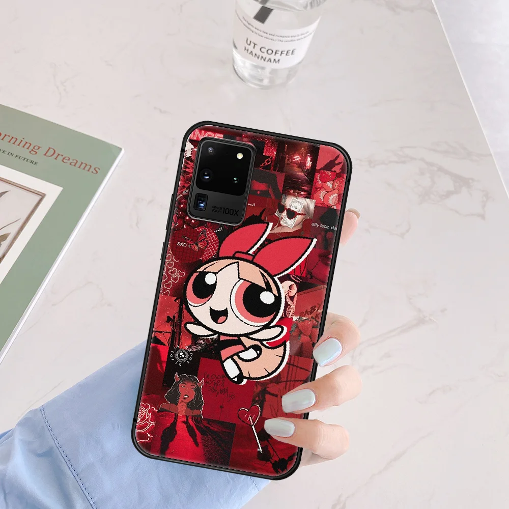 

Cartoon Powerpuff Girls Phone Case Cover Hull For Samsung Galaxy S 6 7 8 9 10 e 20 Edge Uitra Note 8 9 10 Plus black Etui Tpu