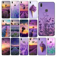 yinuoda simple lavender purple flowers phone case for vivo y91c y11 17 19 53 81 31 91 for oppo a9 2020