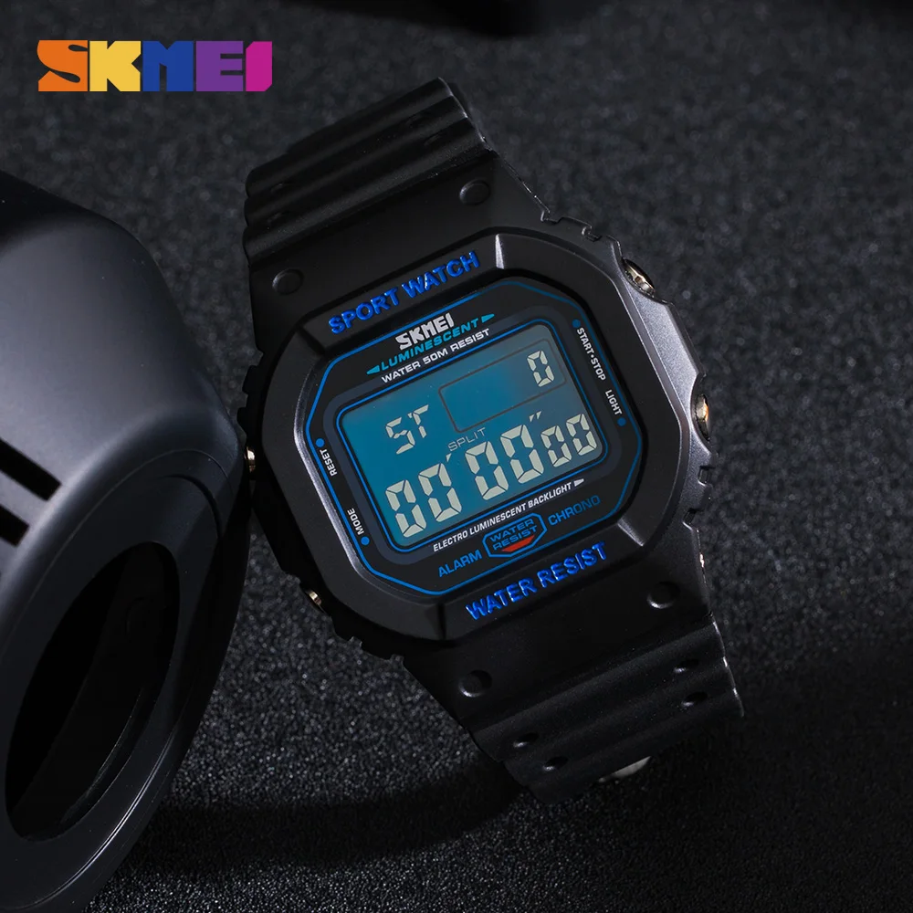 Часы наручные SKMEI мужские электронные с хронографом брендовые светящиеся