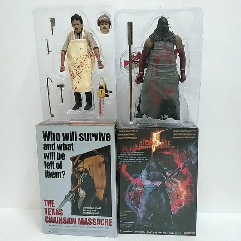 NECA Biohazard Executioner Majini Leatherface Chainsaw Ultimate Action Figure Toy Horror Halloween Gift