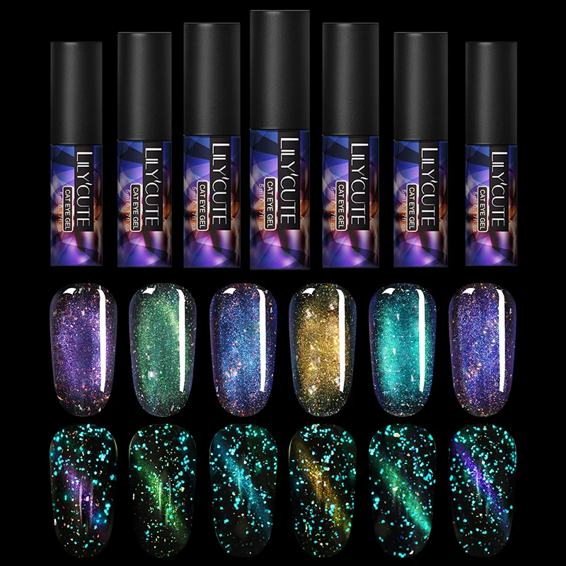 Сияющий УФ Гель лак для ногтей кошачий глаз 5 мл|Гель ногтей| |