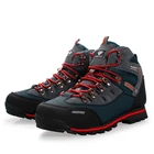 Мужские треккинговые ботинки, Водонепроницаемые кожаные ботинки для альпинизма и рыбалки, спортивные высокие кроссовки для активного отдыха, для зимы