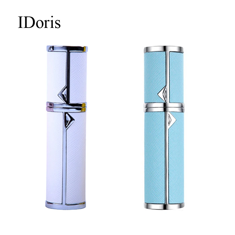 

IDoris 5ml 2PC Portable Refillable Perfume Atomizer Bottle With Metal Spray Empty Parfum Case With Colorful Empty Container