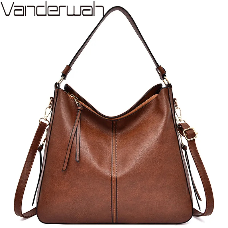 Женская сумка мессенджер из искусственной кожи большая тоут в стиле ретро