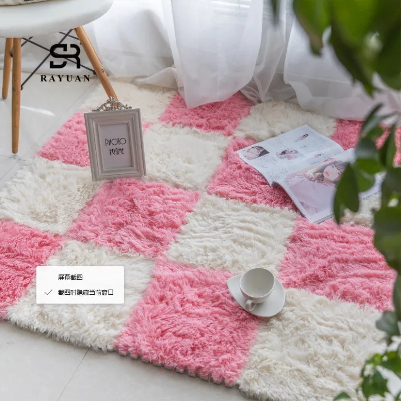 RAYUAN один кусок DIY коврик-головоломка EVA пена ворс лохматый игровой коврик плюшевый теплый мягкий коврик для детей детский игровой коврик 30x30 см