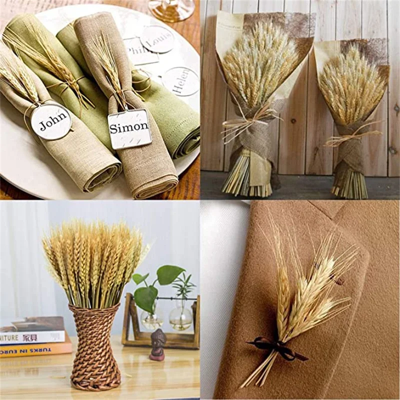 Пшеничная пампасная трава сено Натуральные Сушеные Букеты цветы для дома