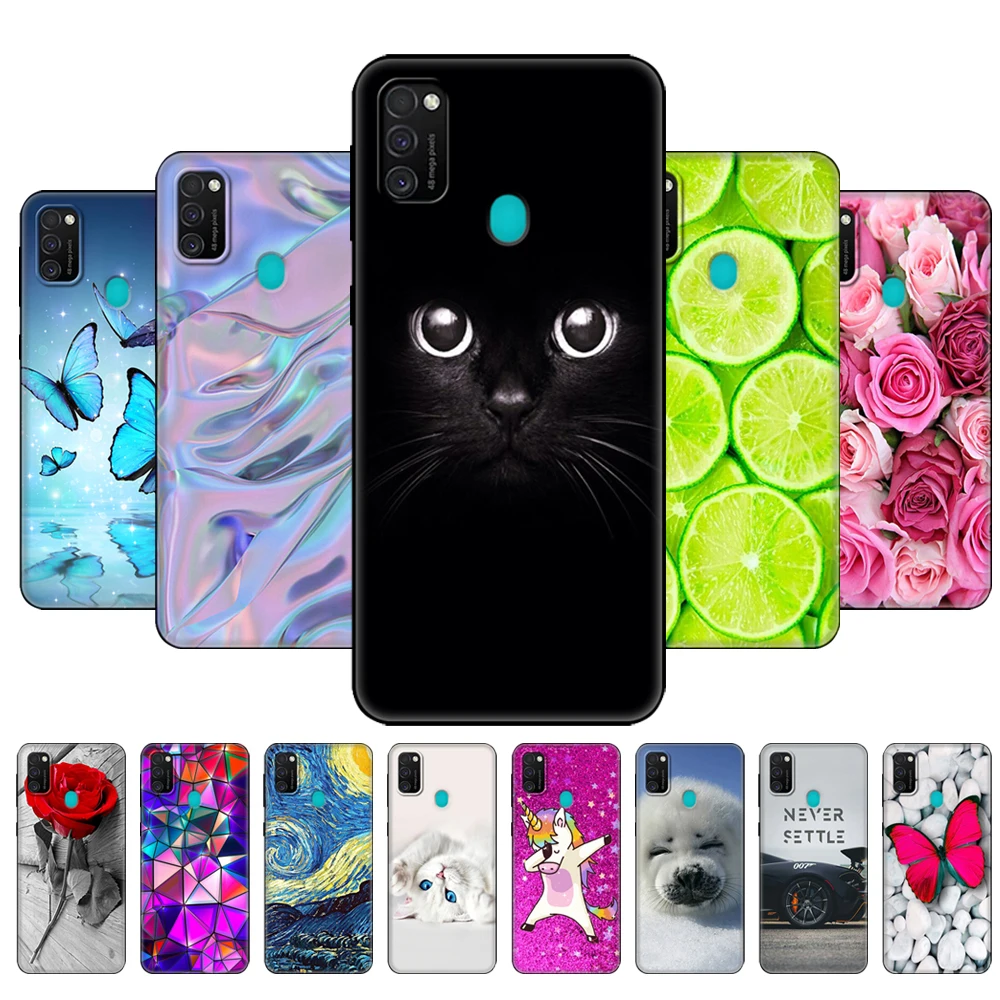 

For Samsung Galaxy M30s Case Soft silicon Phone Cover for Samsung M30s M 30s SM-M307 back Bumper Funda black cases tpu marble