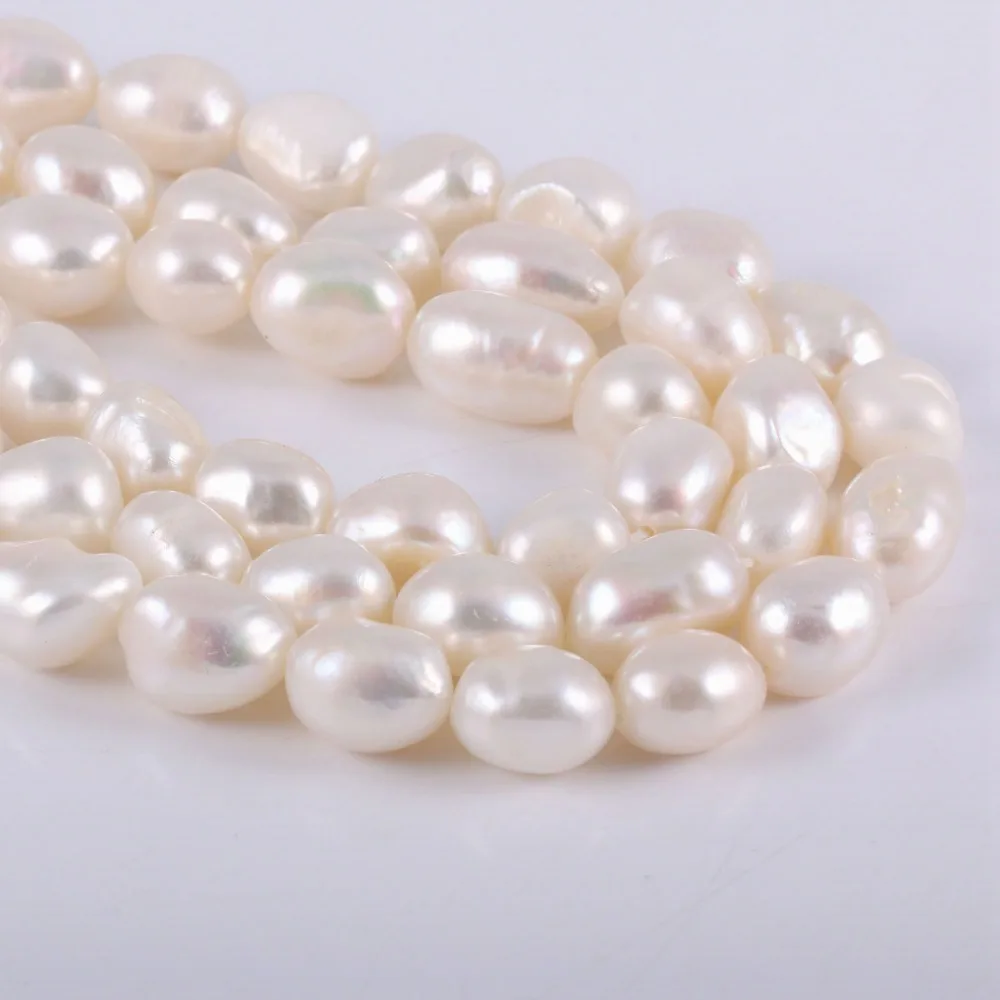 

Natrural Freshwater Pearl Loose Beads Rice Shape Baroque Pearls White And Pink Color Fashion Jewelry Womens Accessories