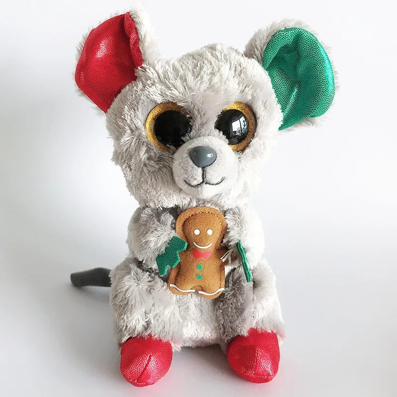 Плюшевый горох Ty Big Eyes 6 дюймов 15 см мультяшное животное в рождественском стиле