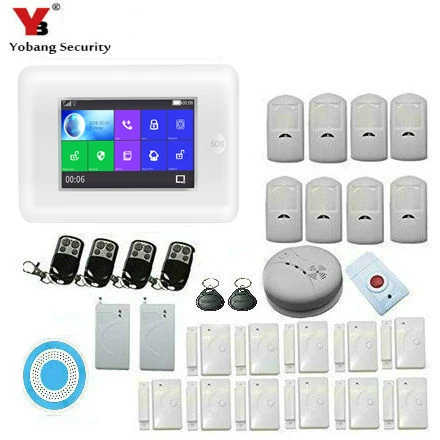 Беспроводная домашняя система охранной сигнализации сенсорный экран 4 3 дюйма Wi Fi