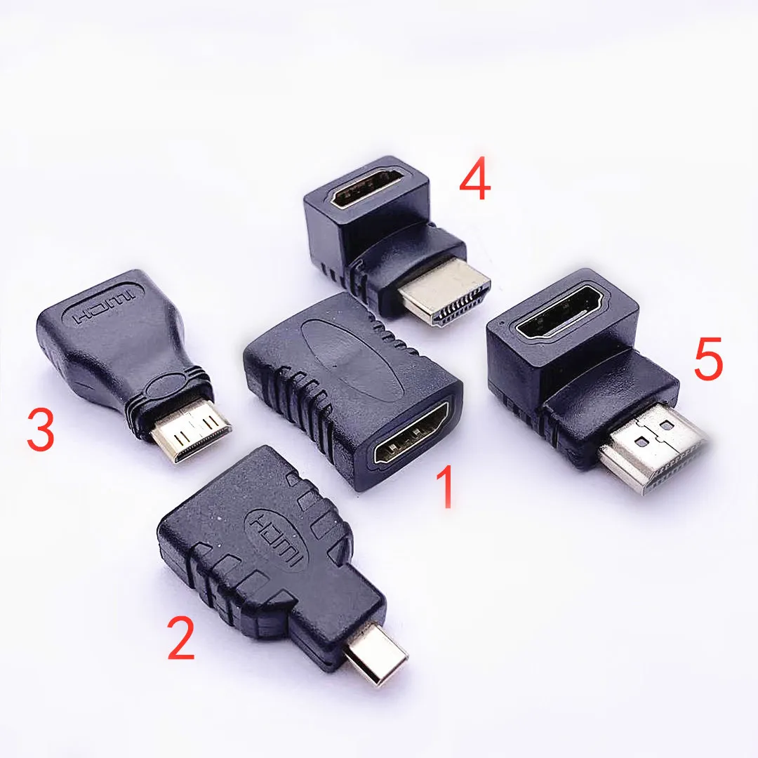 

Direct Conversion Head 90 Degrees 270 Degrees Right Angle HDMI-compatible Male To Female HD Mini/Mirco Revolution