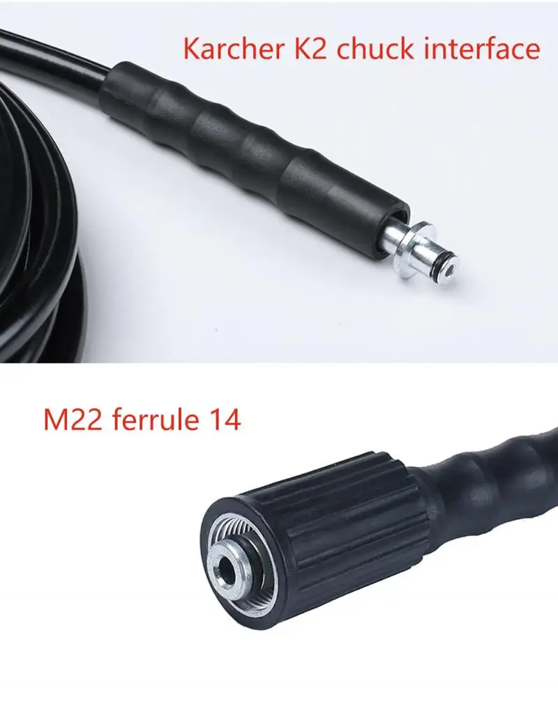 

5M 160BAR High Pressure Car Washer Water Pipe 33' FT 5800 PSI High Pressure Washer Hose M22 Fits Karcher K2 K3 K4 K5 K7 Series