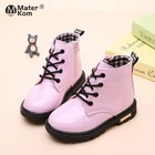 Ботинки мартинсы детские из ПУ кожи, на мягкой подошве, размеры 21-37