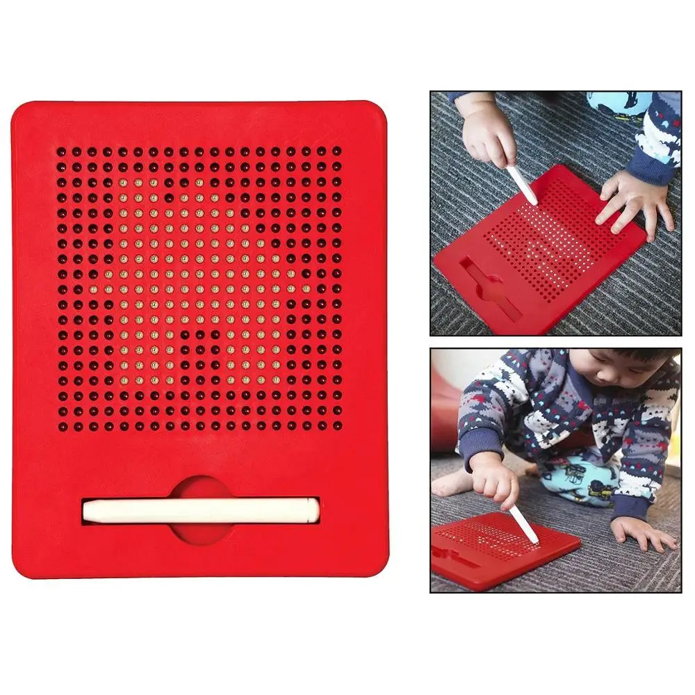 Детская Магнитная детская доска для набросков со стальным шариком, магнитная доска для рисования, обучающие игрушки для детей