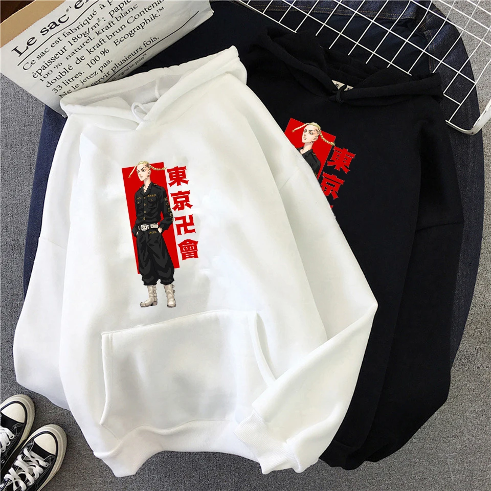 

Hot Japanese Anime Tokyo Revengers Hoodies Men Kawaii Cartoon Winter Warm Streetwear Hip Hop Hoody Men Clothes Tops Sweatshirts