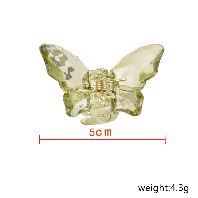 

2pcs Sweet Small Butterfly Claw Acrylic Hair Claw Multi Resin for Women and Girl hair Accessories Transparent Grabs Hair Clips