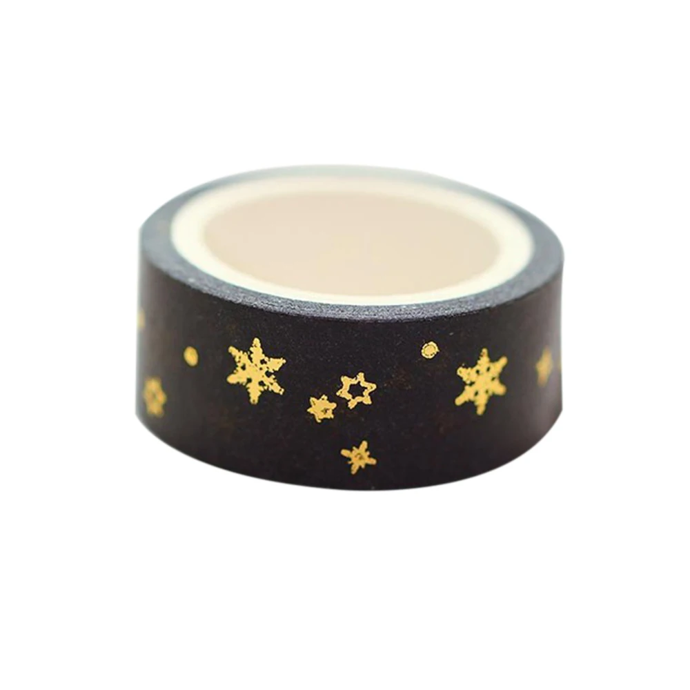 15 мм * 5 м Золотая фольга/серебряная фольга печатные узоры васи клейкая лента