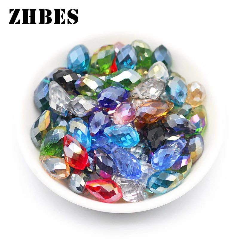 Бусины ZHBES в форме капли воды Подвеска австрийский кристалл 8x13 мм 30 шт. | Украшения