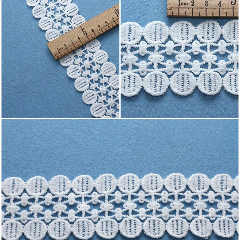 7 Yards Lace Ribbon Embroidered trimmings for sewing accessories Home Furnishing garment dress french style Decoration | Аксессуары для