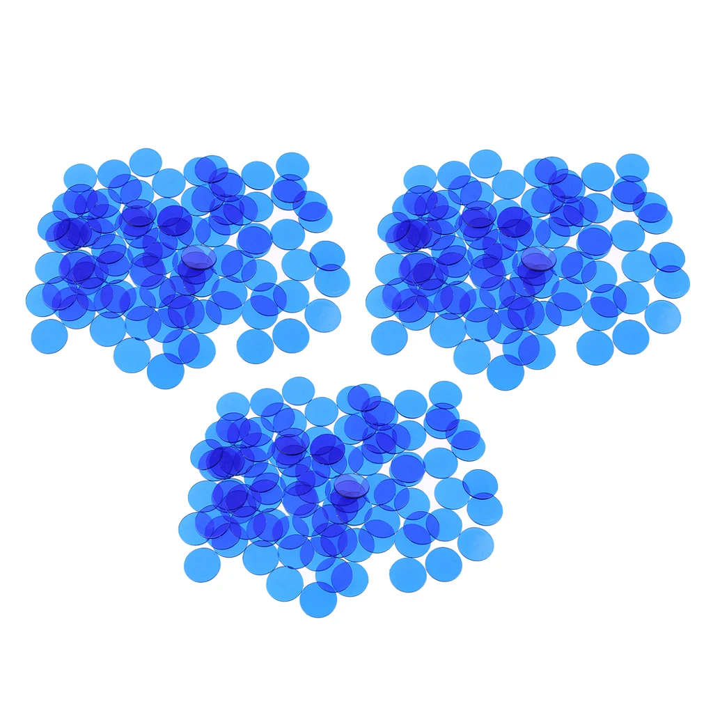 Pack Of 300 Bingo Chips Translucent Counters Counting Board Game Accs 1.5cm |