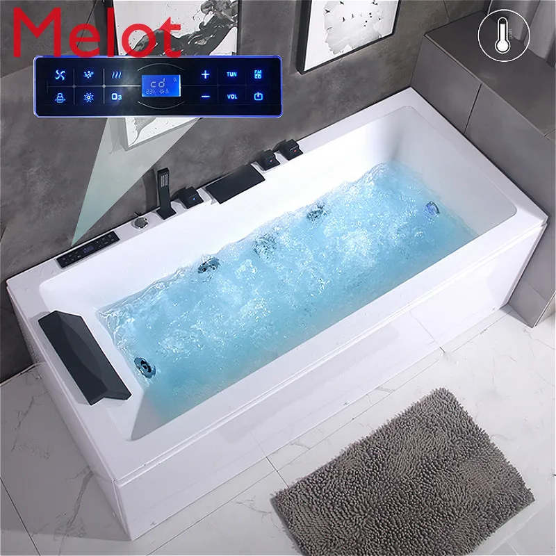 High-End Smart Surfing Massage Bathtub Acrylic Household Small Bath Adult Constant Temperature Large Bathtub