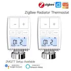 Смарт-привод радиатора Tuya ZigBee3.0 с Bluetooth, программируемый термостатический клапан радиатора, регулятор температуры, внешний датчик