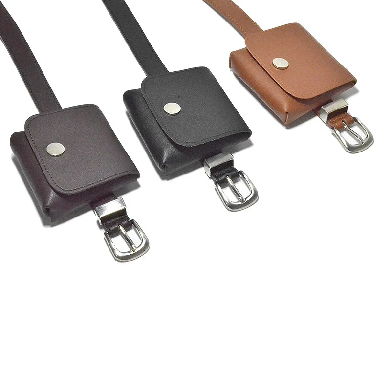 Женская поясная сумка Кожаная модная женская однотонная сумка-мессенджер из