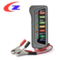 12v vehicle motorcycle auto digital battery tester alternator level monitor 6 led light display for auto car diagnostic tool