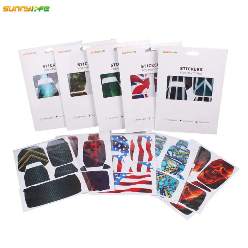 

Waterproof Body Decals Skin Remote Controller Batter Dustproof Fuselage Stickers For DJI Mavic PRO Drone Mavic PRO Accessories