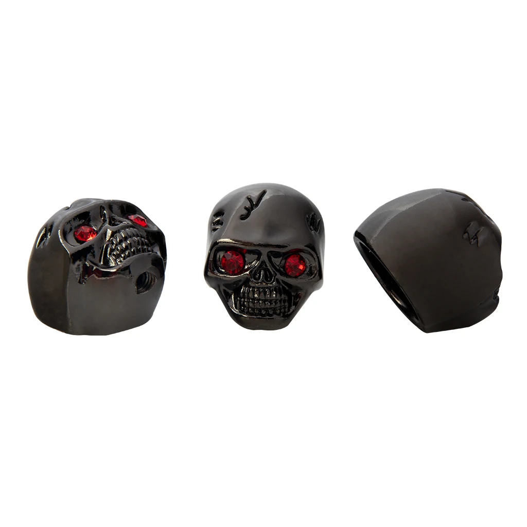 3pcs Skull Head Volume Tone Control Knobs Buttons With Allen Wrench For Electric Guitar Replacement Parts And Accessories - купить по