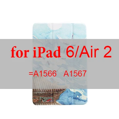 Магнитный флип-чехол с рисунком крана для iPad pro 11 10,5 12,9 9,7 планшет умный защитный чехол для iPad 9,7 Mini 1 2 3 4 5 - Цвет: for ipad 6